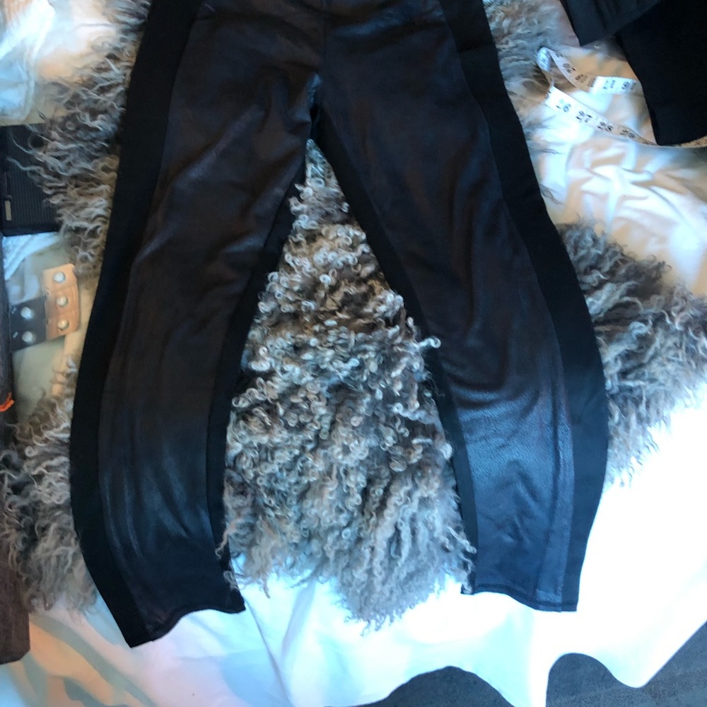 DESIGNER GOTTEX PLEATHER TRACK PANTS….